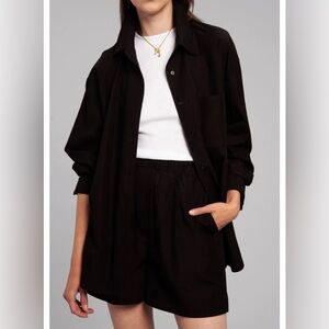 Frankie Shop LUI ORGANIC COTTON BOXER SHORT - BLACK